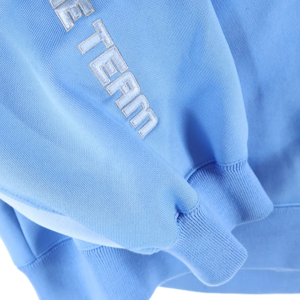 SUPREME(シュプリーム) 25AW Football Zip Up Hooded Sweatshirt フットボールジップアップスウェットシャツ ロゴ刺繍ジップアップフーデットパーカー ブルー