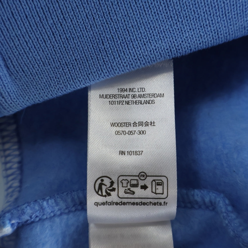 SUPREME(シュプリーム) 25AW Football Zip Up Hooded Sweatshirt フットボールジップアップスウェットシャツ ロゴ刺繍ジップアップフーデットパーカー ブルー