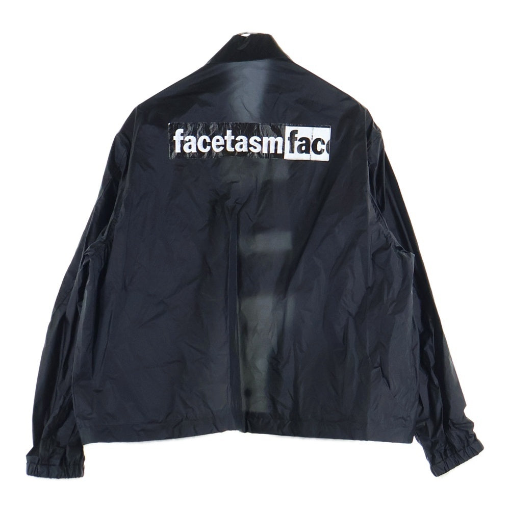 FACETASM(ファセッタズム) 20SS Layered Coach Jacket レイヤードコーチジャケット ロゴプリントドッキングコーチジャケット 1YA-JK-U10 ブラック
