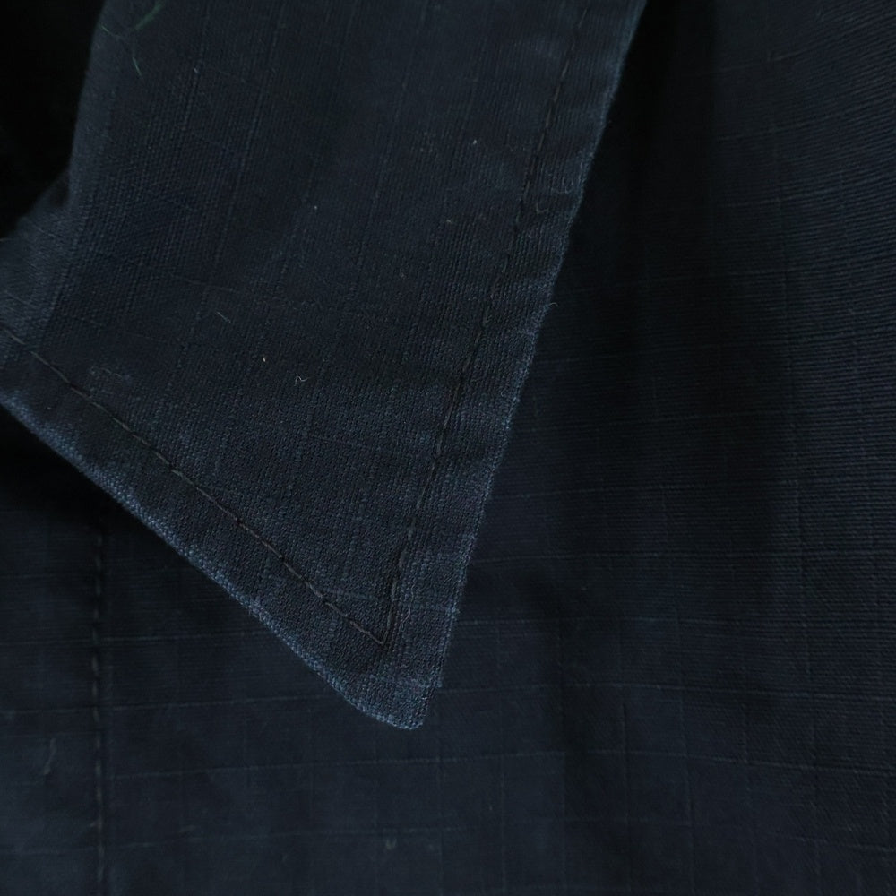 BALENCIAGA(バレンシアガ) Cotton Ripstop Long Sleeve Military Shirt コットン ミリタリー 長袖シャツ ジャケット ブラック 814719 TQP13