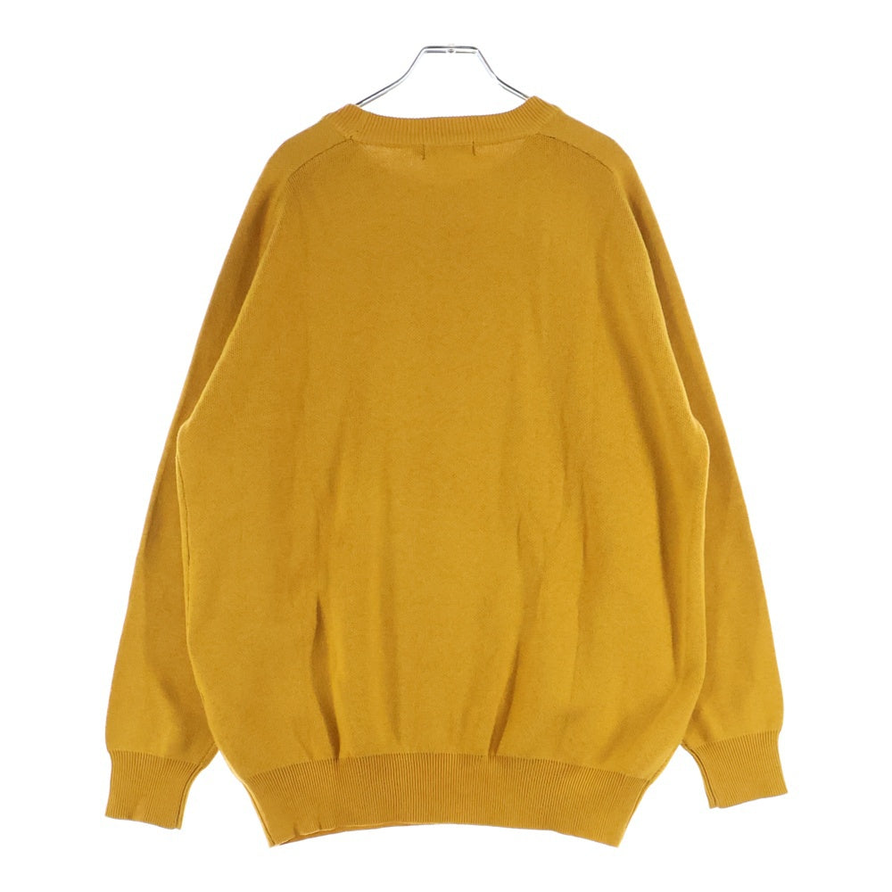 niko and(ニコアンド) アニマルダブルジャガード クルーネックニット イエロー