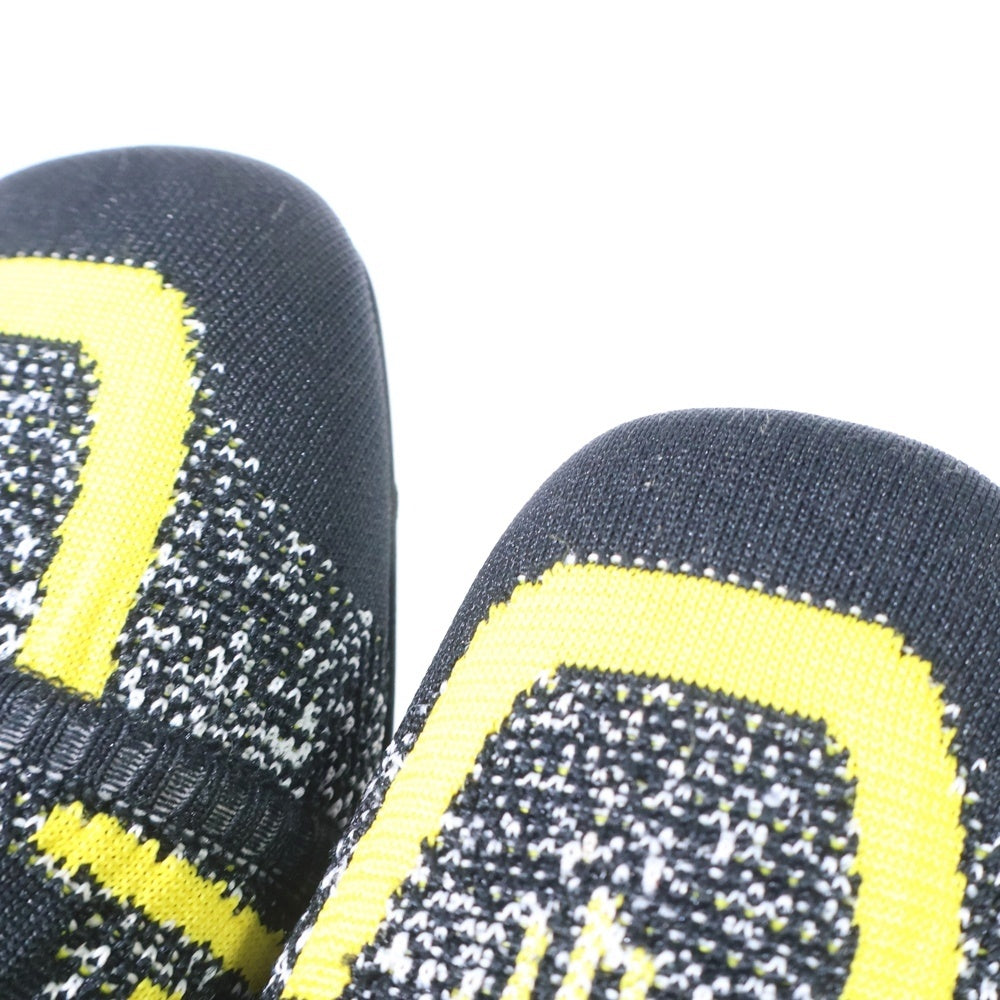 PRADA(プラダ) Knit court pumps ニットチャンキーヒール パンプス レディース ブラック/イエロー