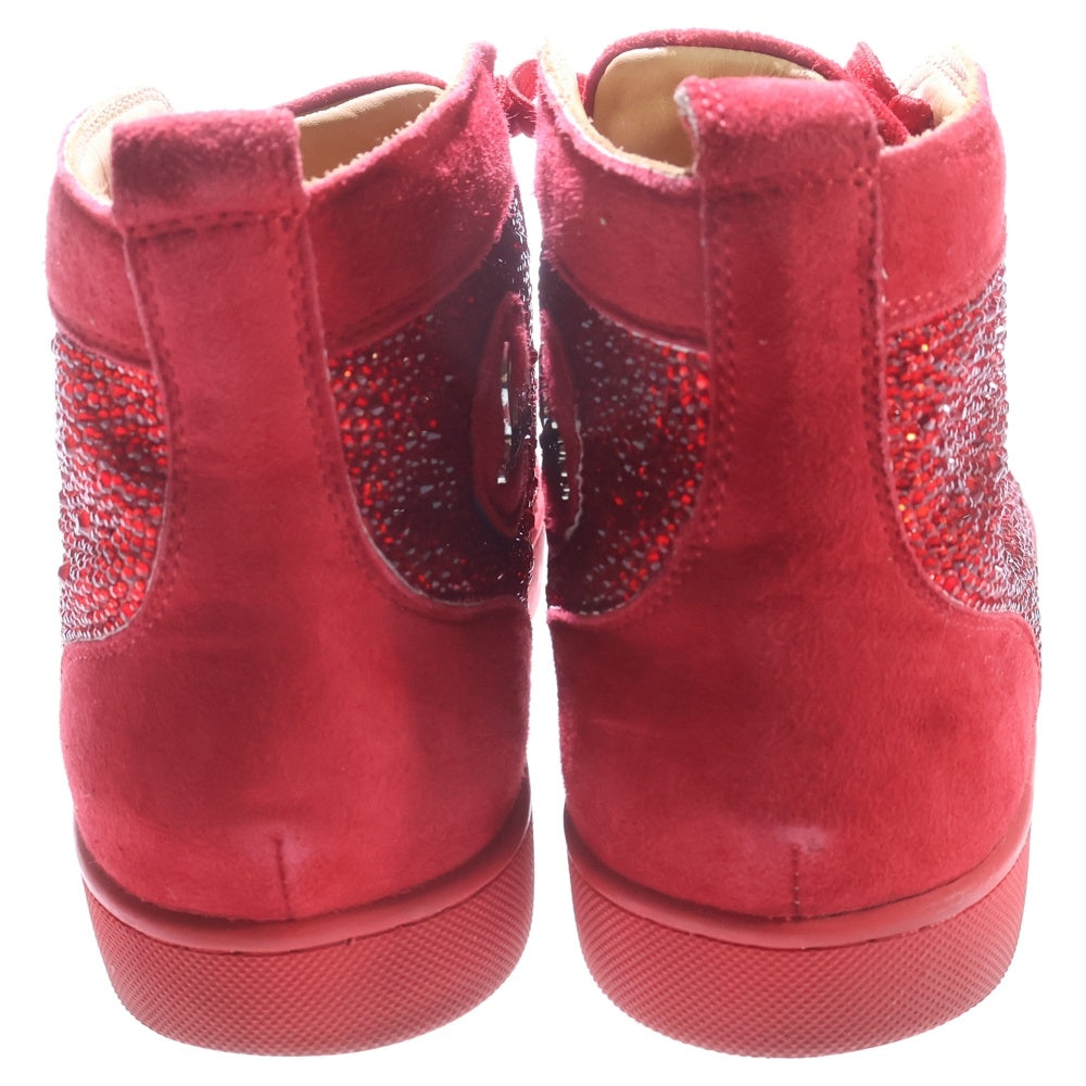 CHRISTIAN LOUBOUTIN(クリスチャンルブタン) ラインストーン ハイカットスニーカー シューズ レッド