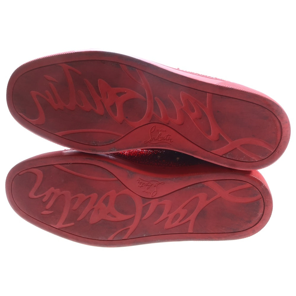CHRISTIAN LOUBOUTIN(クリスチャンルブタン) ラインストーン ハイカットスニーカー シューズ レッド