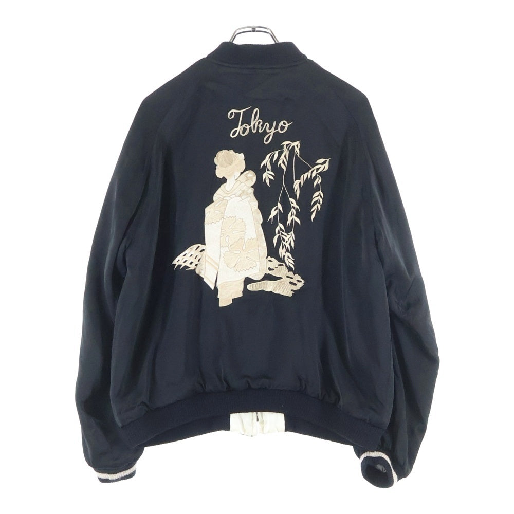 Y's(ワイズ) ×テーラー東洋 Reversible Jacket リバーシブルジャケット ロゴ刺繍リバーシブルブルスカジャン Y0-Y55-505-1 ブラック/アイボリー