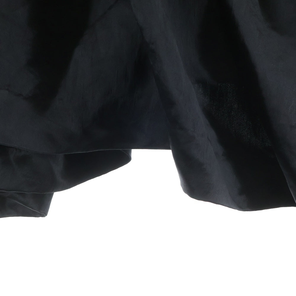 BLACK COMME des GARCONS(ブラックコムデギャルソン) 25SS Drawstring Layered Skirt ドローストリングレイヤードスカート アセテートロングスカート 1O-S005 ブラック レディース