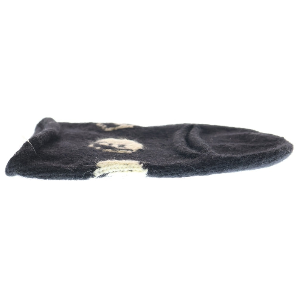 NO BRAND(ノーブランド) MacMahon Knitting Mills マクマホンニッティングミルズ Balaclava-Yin&Yang バラクラバ イン&ヤン モヘア混アクリルニットバラクラバ 目出し帽 ブラック