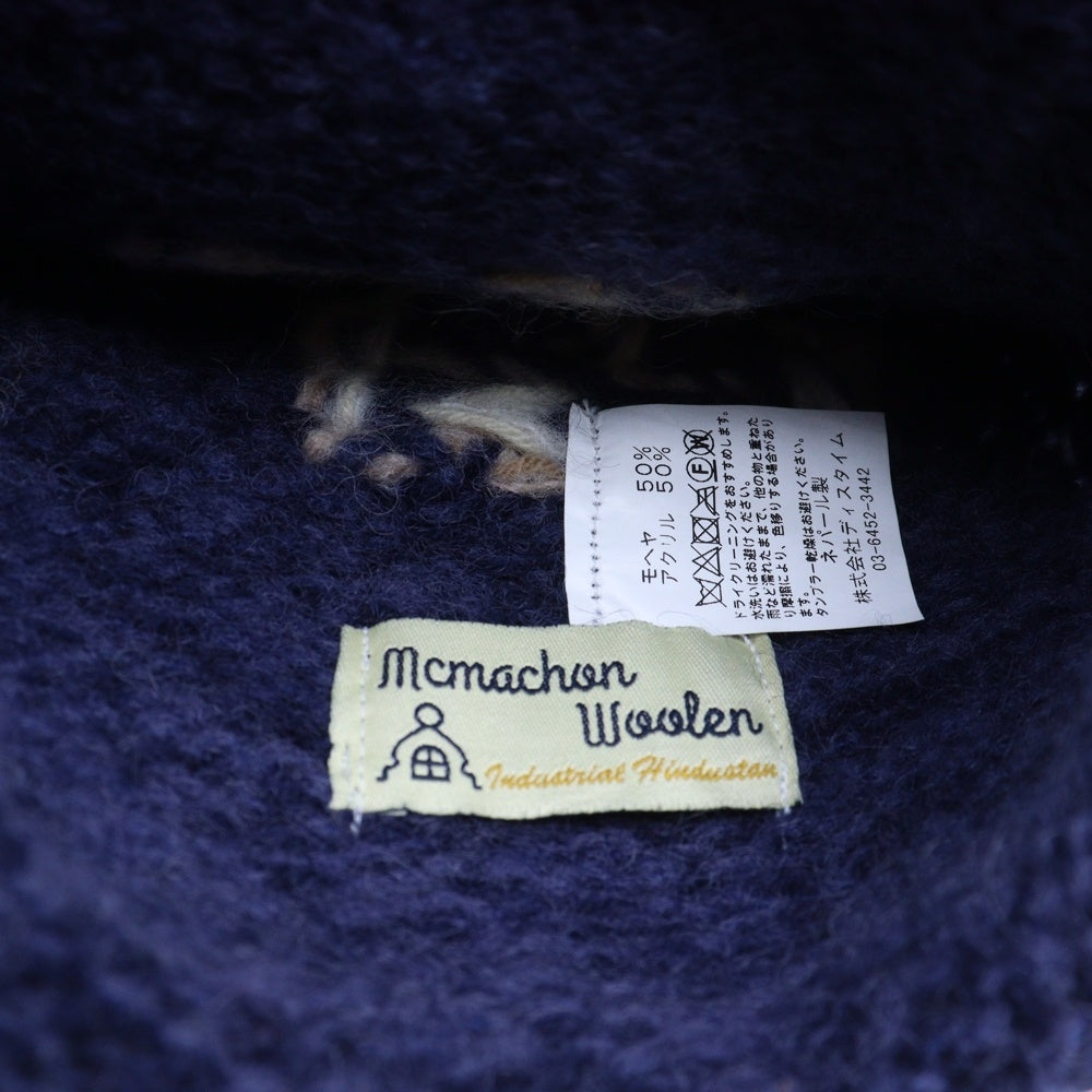 NO BRAND(ノーブランド) MacMahon Knitting Mills マクマホンニッティングミルズ Balaclava-Flower バラクラバ フラワー モヘア混アクリルニットバラクラバ 目出し帽 パープル