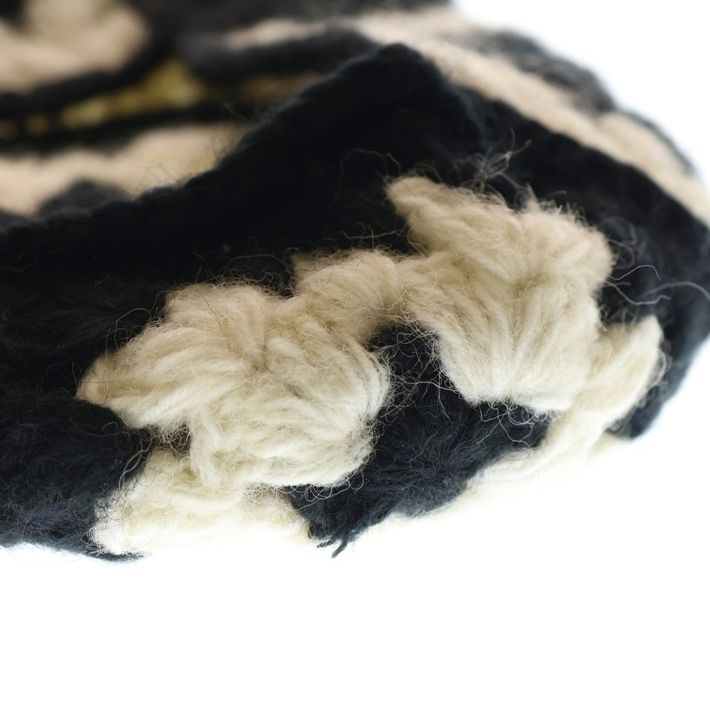 MacMahon Knitting Mills(マクマホンニッティングミルズ) マクマホンニッティングミルズ Balaclava-Crochet バラクラバクロシェット モヘア混パネル編みアクリルクロシェット 帽子 レディース