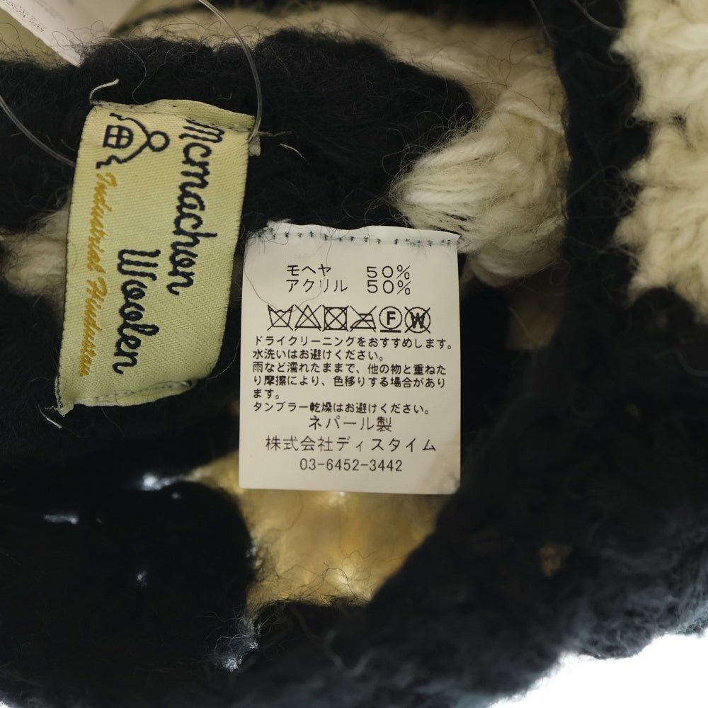 MacMahon Knitting Mills(マクマホンニッティングミルズ) マクマホンニッティングミルズ Balaclava-Crochet バラクラバクロシェット モヘア混パネル編みアクリルクロシェット 帽子 レディース