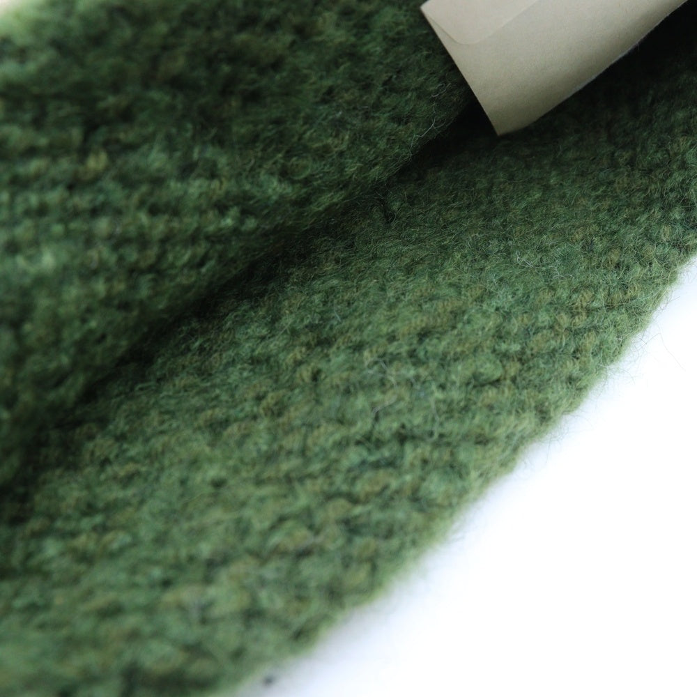 NO BRAND(ノーブランド) MacMahon Knitting Mills マクマホンニッティングミルズ Balaclava-Flower バラクラバ フラワー モヘア混アクリルニットバラクラバ 目出し帽 グリーン
