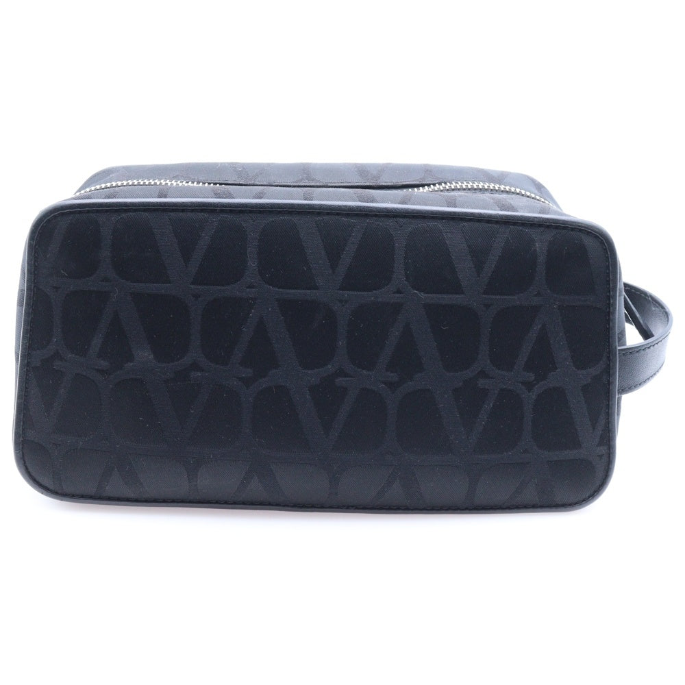 VALENTINO GARAVANI(ヴァレンチノガラヴァーニ) Toile Iconograph Travel Pouch トワルイコノグラフトラベルポーチ クラッチバッグ 4Y2P0R94CSH ブラック