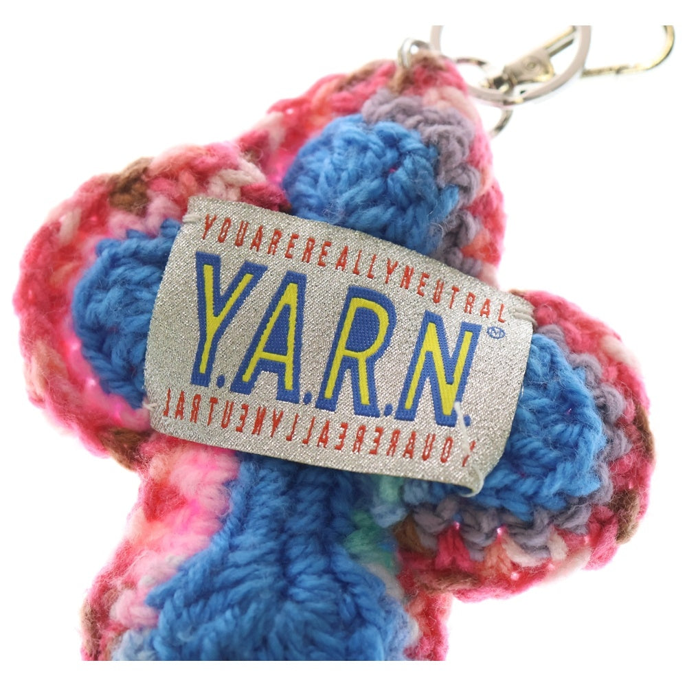Y.A.R.N(ヤーン) 3D Cross Knit Keyholder 3Dクロスニットキーホルダー ニット編みキーホルダー ピンク レディース