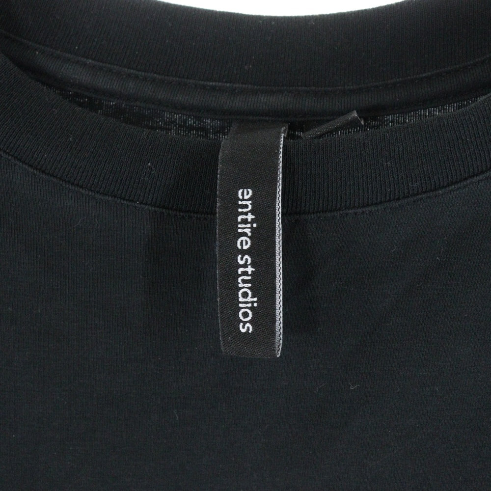 entire studios(エンタイア スタジオ) Mini Tee ミニTシャツ クルーネック半袖Tシャツ カットソー ES2254 ブラック