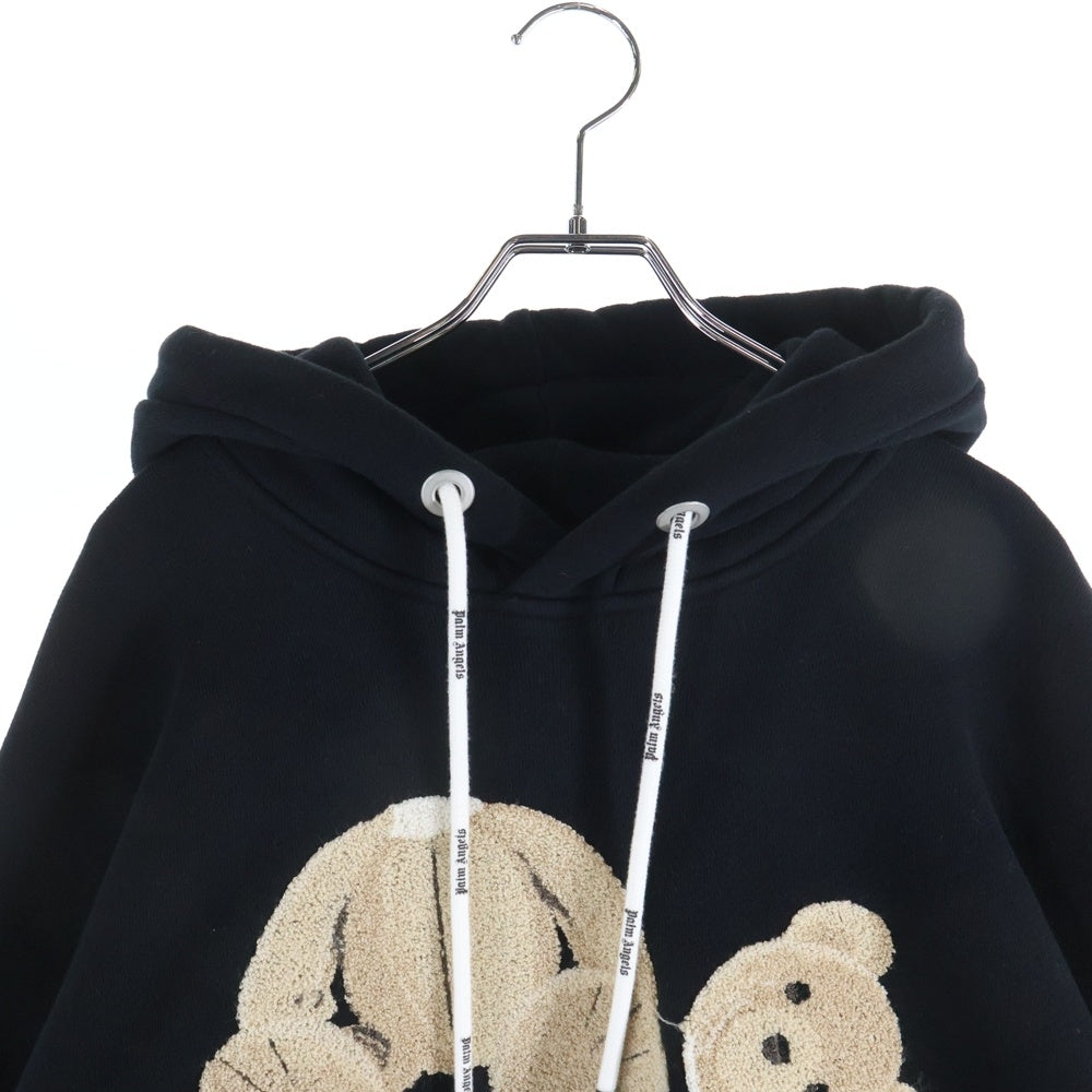 Palm Angels(パームエンジェルス) 21AW BEAR HOODIE ベアー フーディー スウェット プルオーバーパーカー PMBB058R21FLE001 ブラック