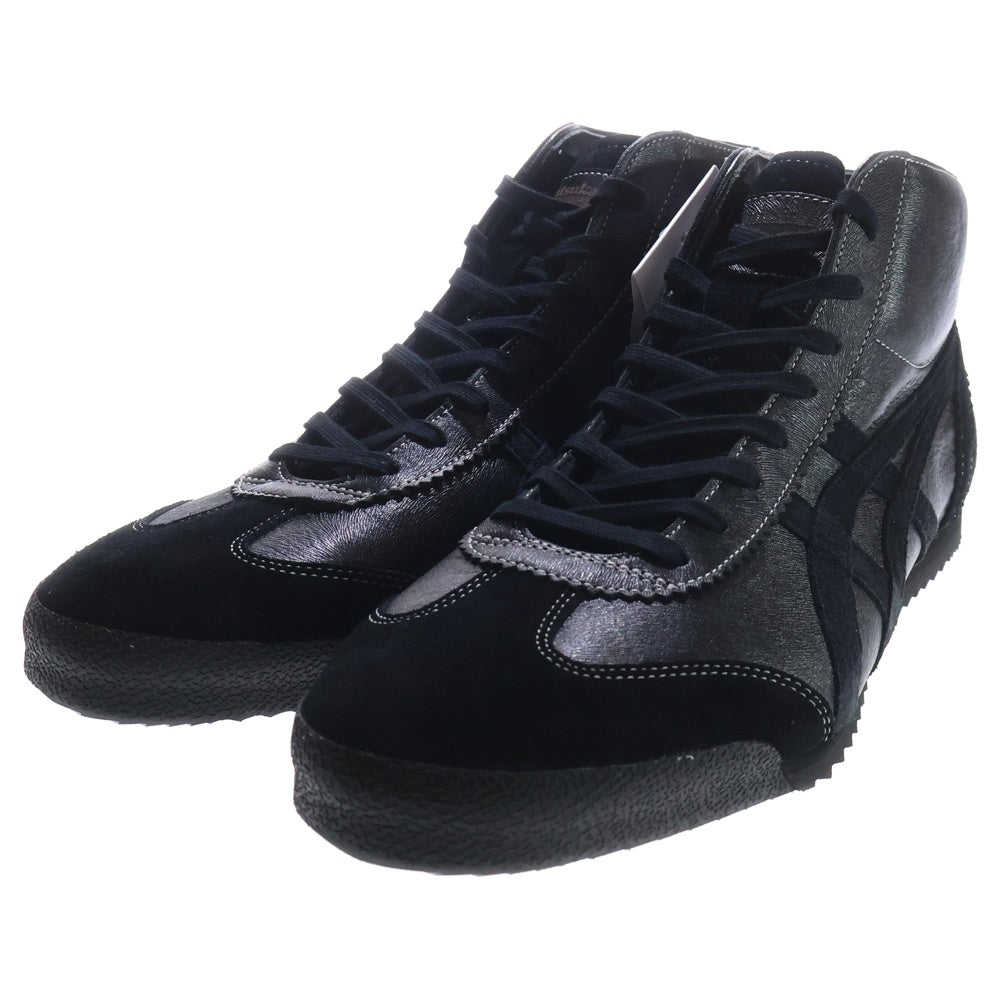 Onitsuka Tiger(オニツカタイガー) MEXIO MID RUNNER DELUXE ダメージ加工 ミッドカットスニーカー ブラック US9.5/27.5cm 1181A609-001