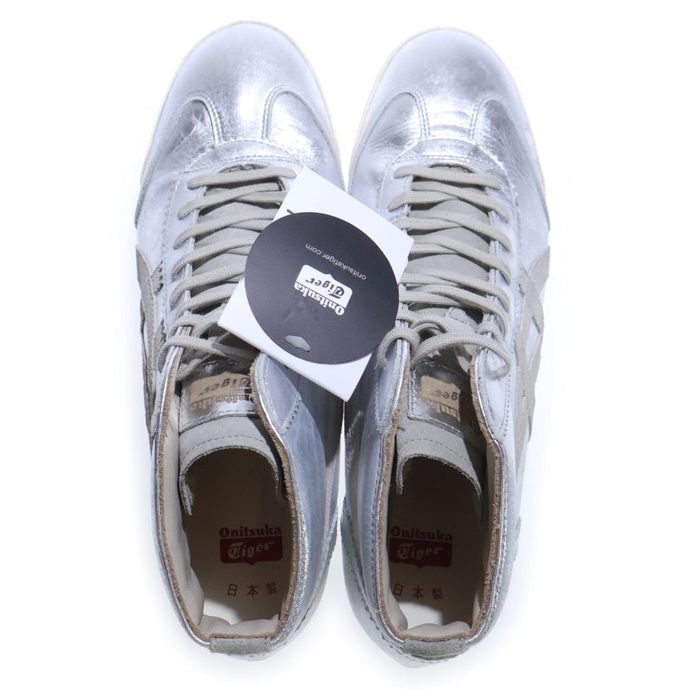 Onitsuka Tiger(オニツカタイガー) MEXIO MID RUNNER DELUXE ダメージ加工 ハイカットスニーカー シルバー US9.5/27.5cm 1181A608-020