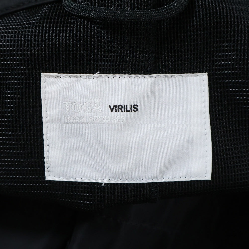 TOGA VIRILIS(トーガ ビリリース) 25SS Nylon twill coat ナイロン ツイル メッシュコート ブラック TV251-FA315
