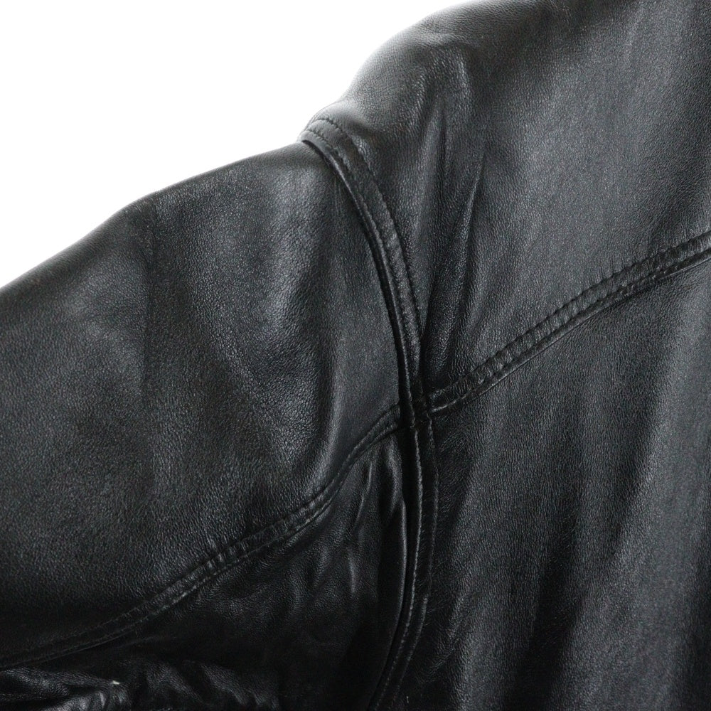 pelle pelle(ペレペレ) スタッズロゴ レザーバーシティージャケット