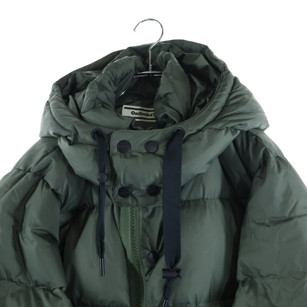Onitsuka Tiger(オニツカタイガー) DOWN JACKET ジップアップ フーデッド ダウンジャケット カーキ 2183B582