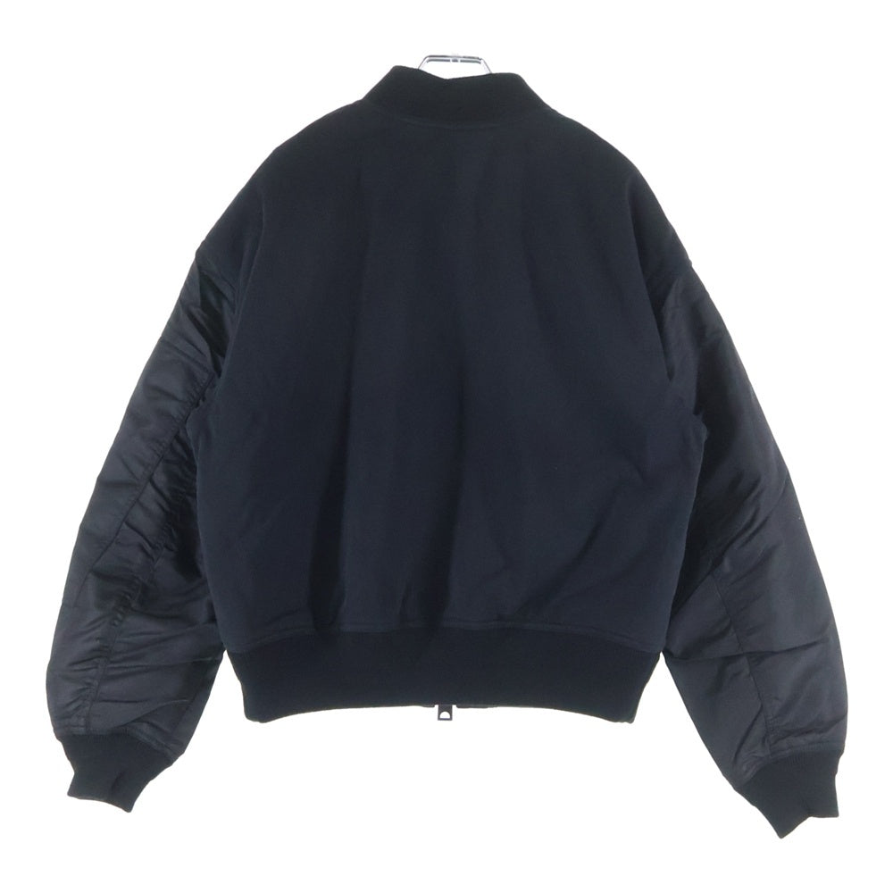 Onitsuka Tiger(オニツカタイガー) BOMBER JACKET ナイロン切替 ジップアップ ボンバージャケット ブラック 2183B583