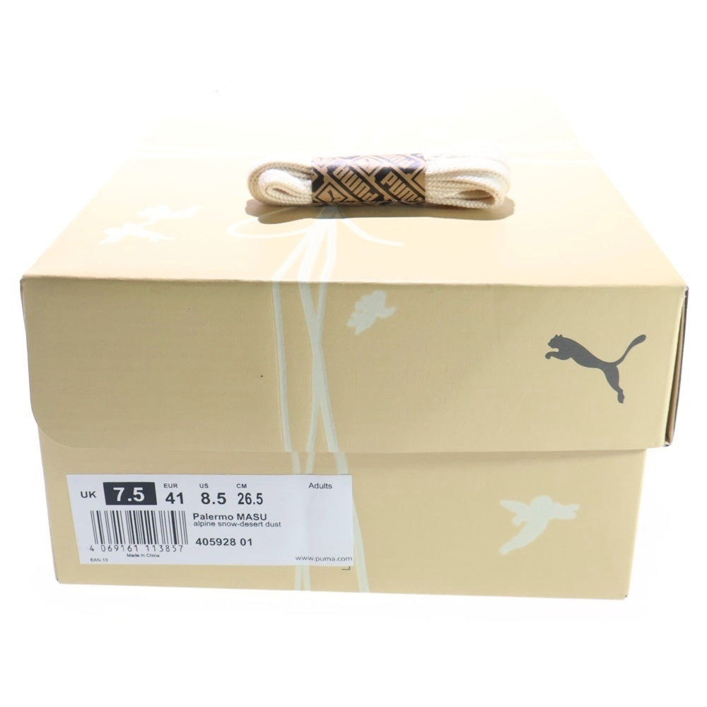 PUMA(プーマ) ×MASU Palermo マス パレルモ レースアップローカットスニーカー US8.5/26.5cm 405928-01 ホワイト/ベージュ