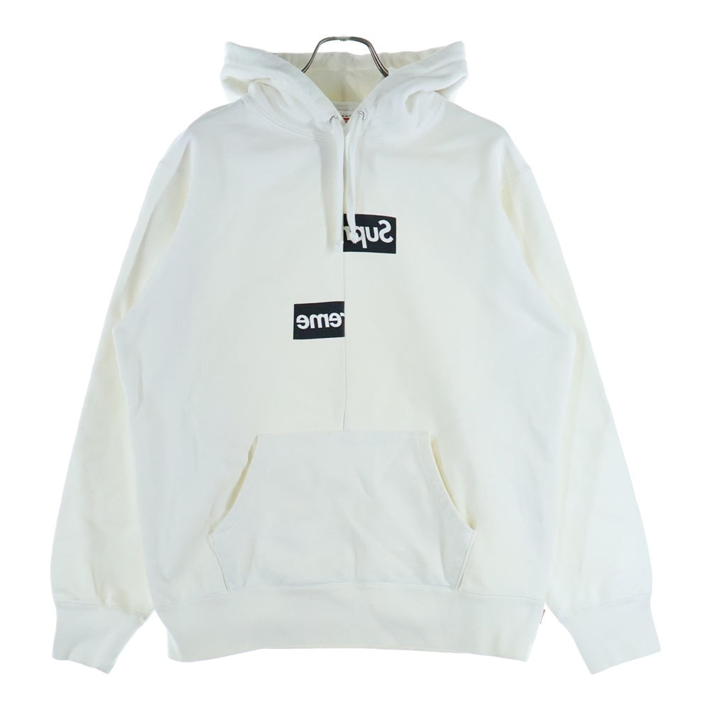 SUPREME(シュプリーム) 18AW ×コムデギャルソンシャツ スプリットボックスロゴ プルオーバーパーカー