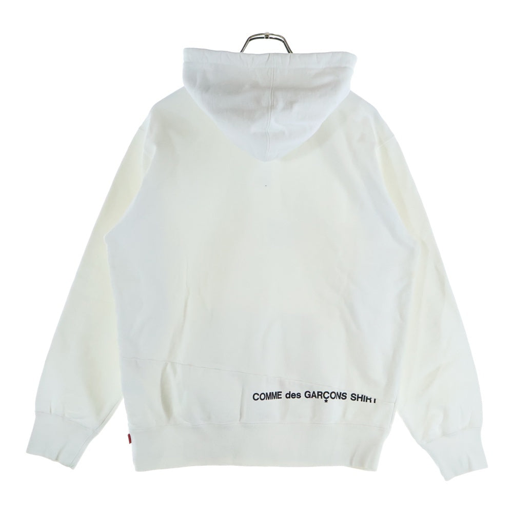 SUPREME(シュプリーム) 18AW ×コムデギャルソンシャツ スプリットボックスロゴ プルオーバーパーカー