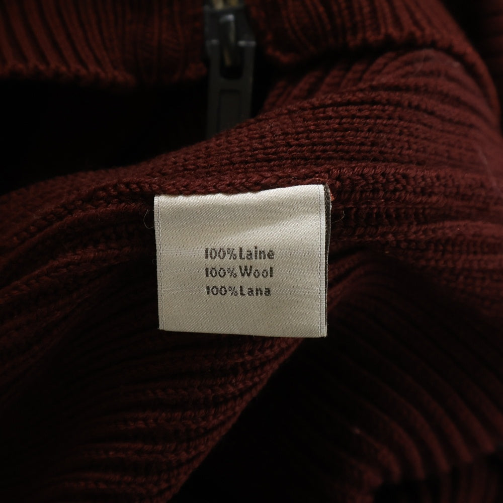 HERMES(エルメス) Drivers Knit ドライバーズニット ジップアップハイネックニットセーター バーガンディ