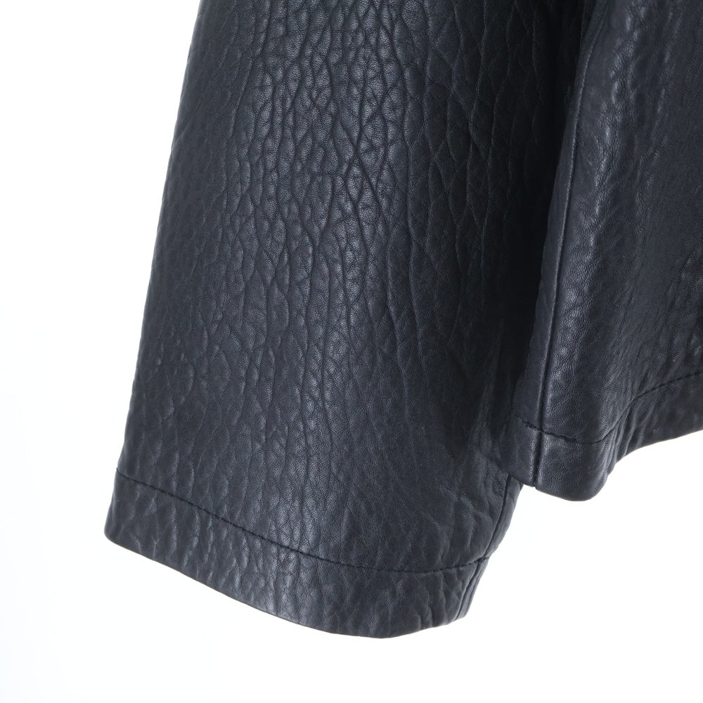 STUDIO NICHOLSON(スタジオニコルソン) 25AW SHEARLING COLLAR JACKET ラムレザー ジャケット ブルゾン ブラック