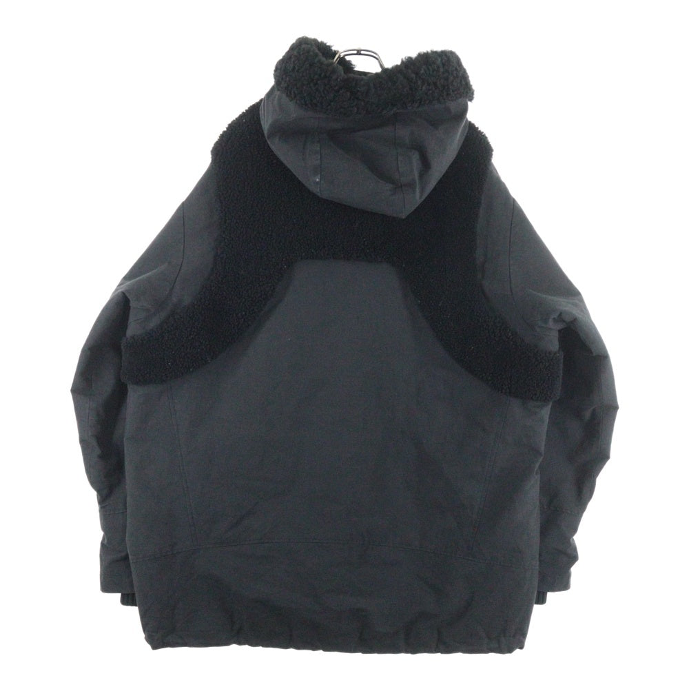 LOUIS VUITTON(ルイヴィトン) 20SS Boa Switching Down Coat ボアスウィッチングダウンコート ボア切り替えフーデットダウンコート RM201M RRY HIK08W ブラック