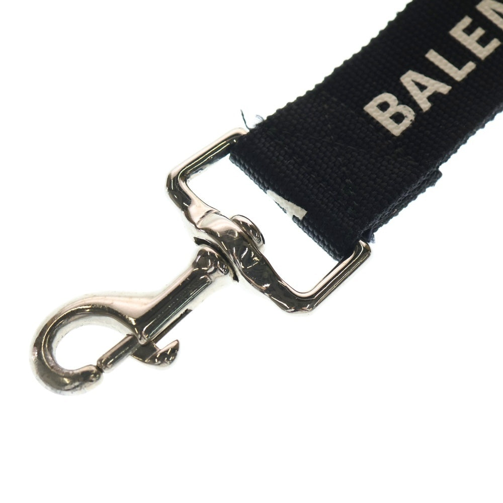 BALENCIAGA(バレンシアガ) Neck Strap ネックストラップ ロゴプリントネックストラップキーホルダー ランヤード ブラック