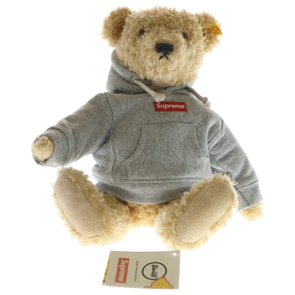 SUPREME(シュプリーム) 18AW ×Steiff Elmar Bear シュタイフ エルマーベア ボックスロゴフーデットスウェットシャツテディベア ぬいぐるみ グレー/ブラウン