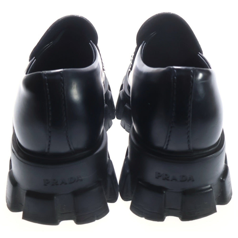 PRADA(プラダ) Monolith Pointy Brushed Leather Loafers モノリス