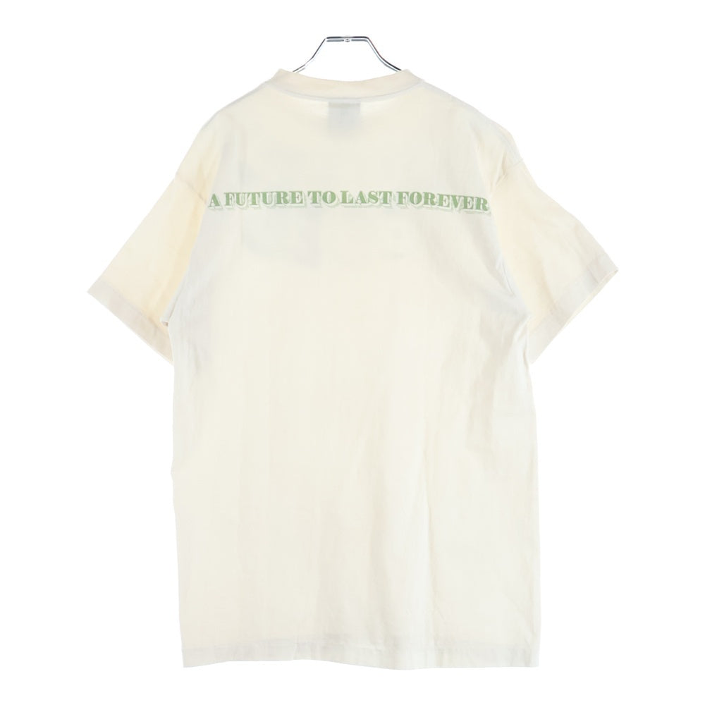 SAINT MICHAEL(セントマイケル) 24SS SS Tee Money SM-YS8-0000-010 ヴィンテージ加工 マネー プリント クルーネック半袖Tシャツカットソー ホワイト