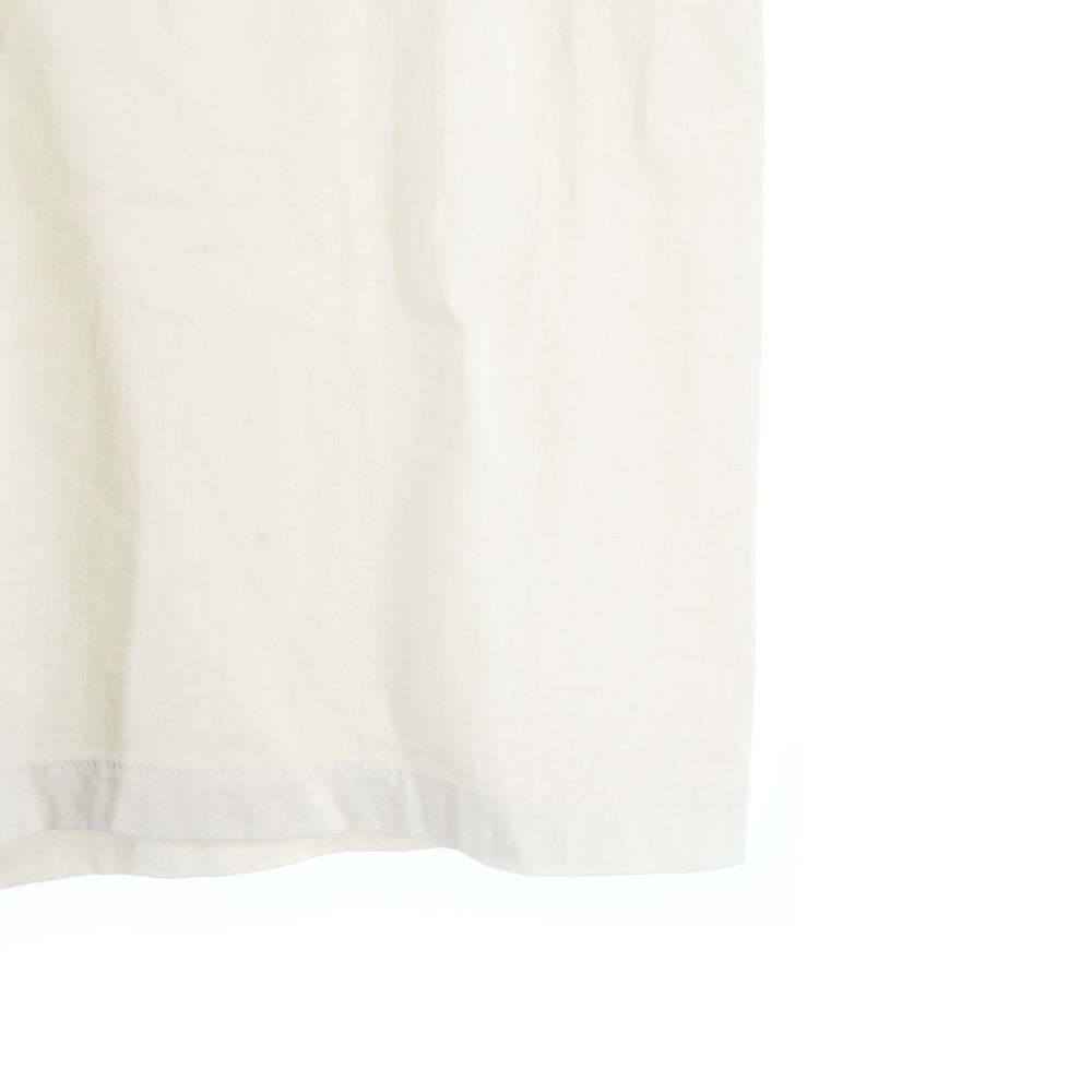 SAINT MICHAEL(セントマイケル) 24SS SS Tee Money SM-YS8-0000-010 ヴィンテージ加工 マネー プリント クルーネック半袖Tシャツカットソー ホワイト
