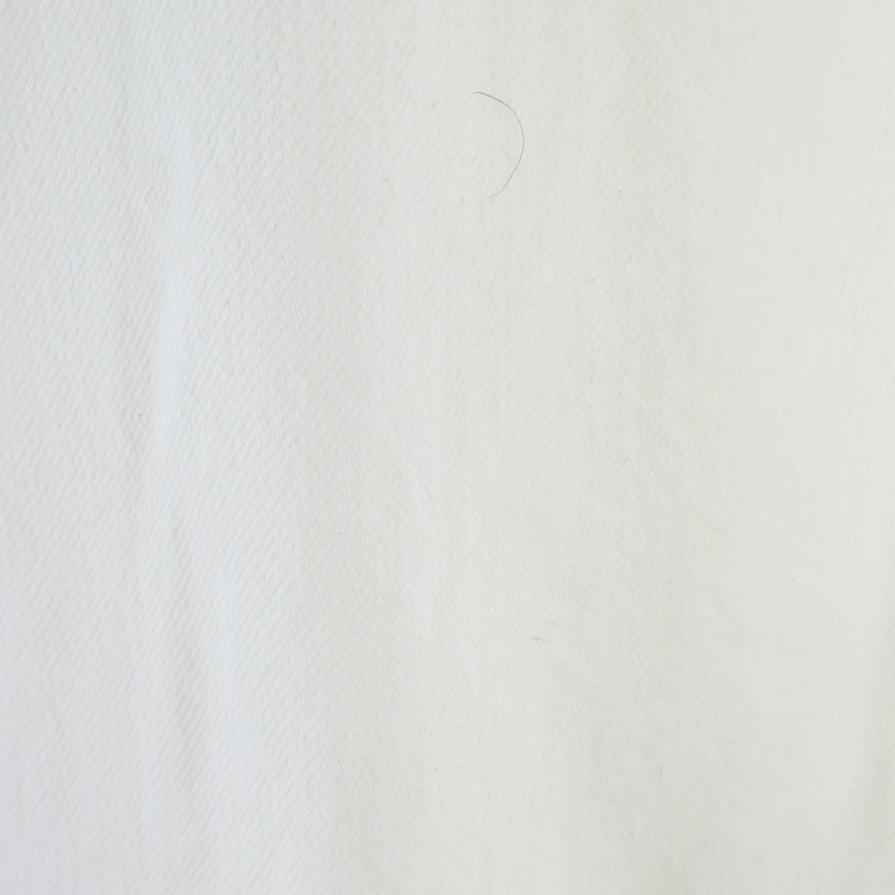 RAF SIMONS(ラフシモンズ) 21SS Slim Fit Denim Shirt スリムフィットデニムシャツ RSロゴ レザーパッチボタンダウン長袖シャツ 211-M240 ホワイト