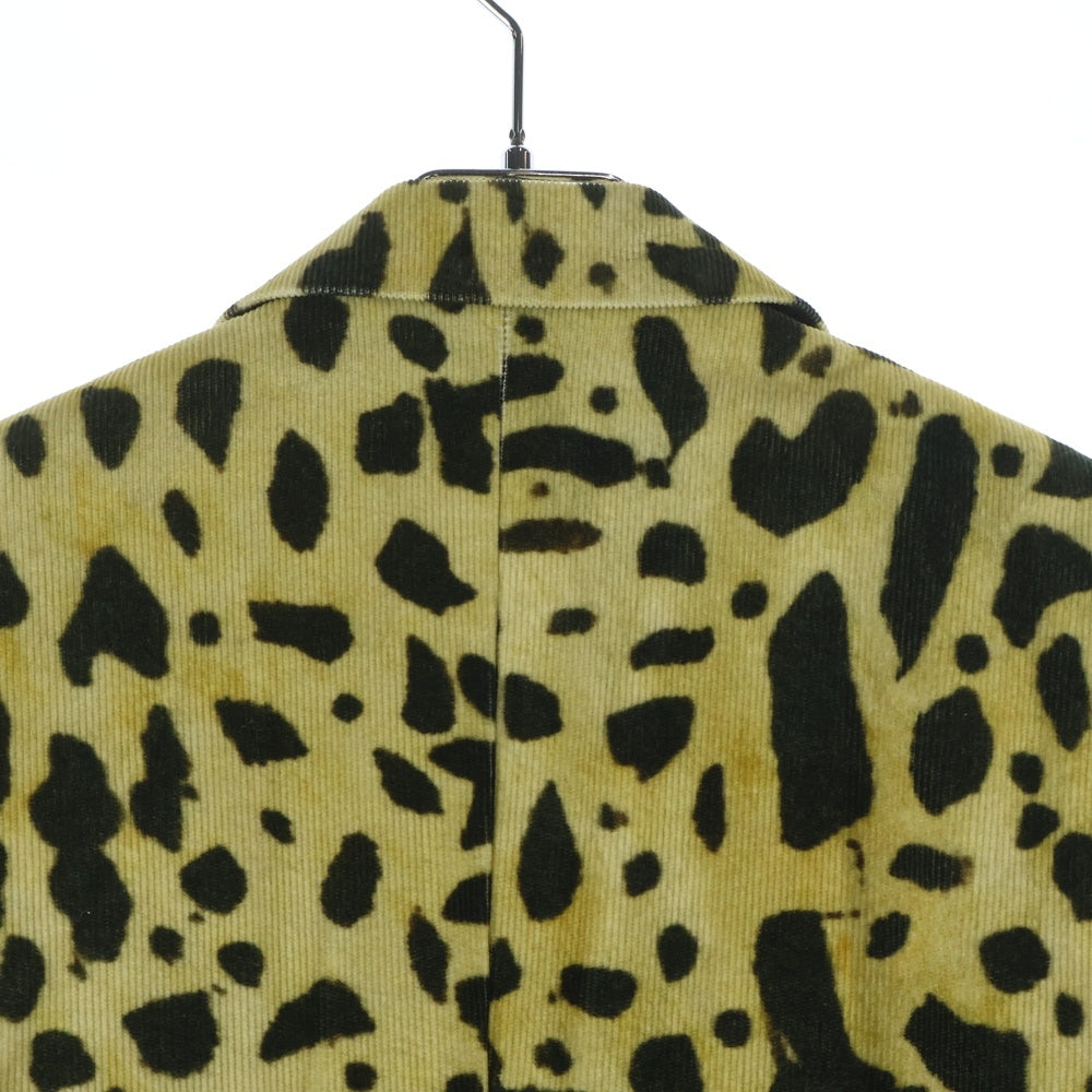 DRIES VAN NOTEN(ドリスヴァンノッテン) 20AW Leopard Tailored Jacket レオパードテーラードジャケット 3B総柄シングルベントテーラードジャケット イエロー/ブラック