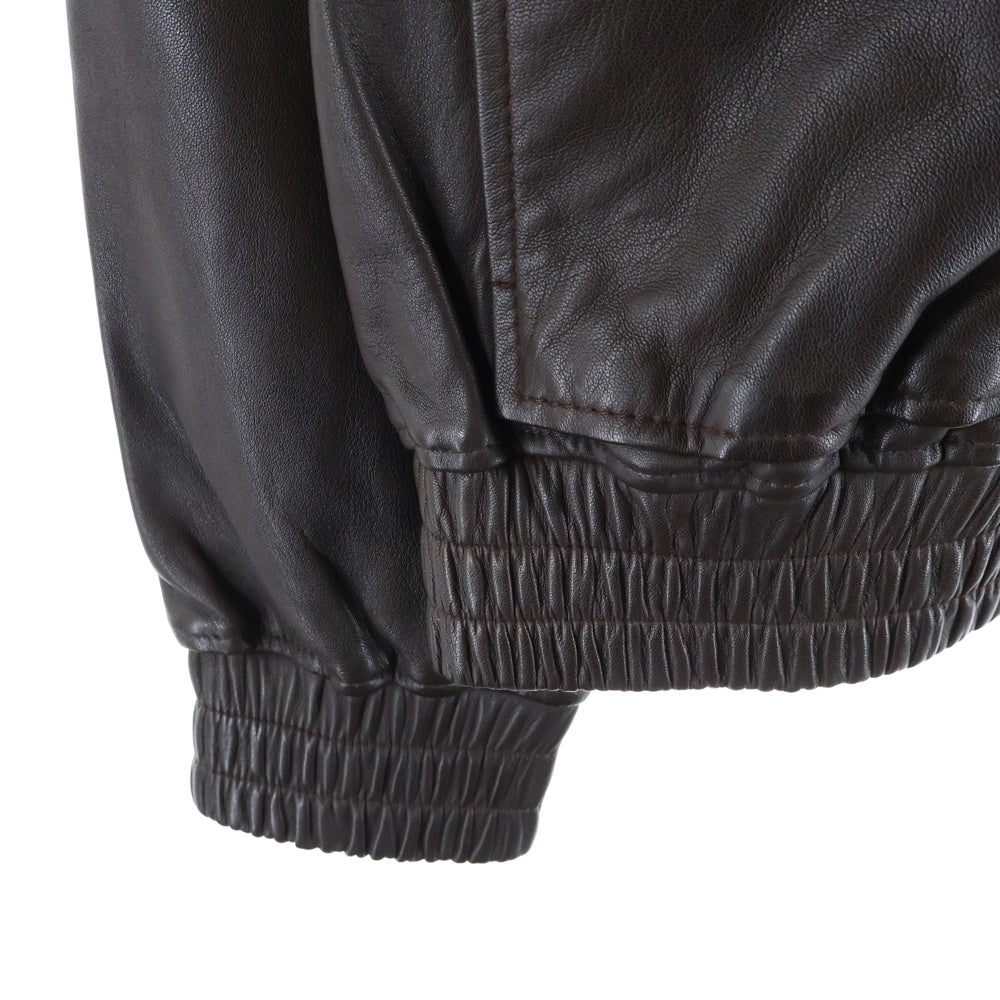 STUDIO NICHOLSON(スタジオニコルソン) 26SS Piston Leather Jacket ピストンレザージャケット ジップアップシープレザージャケット 51-10-452001 ブラウン