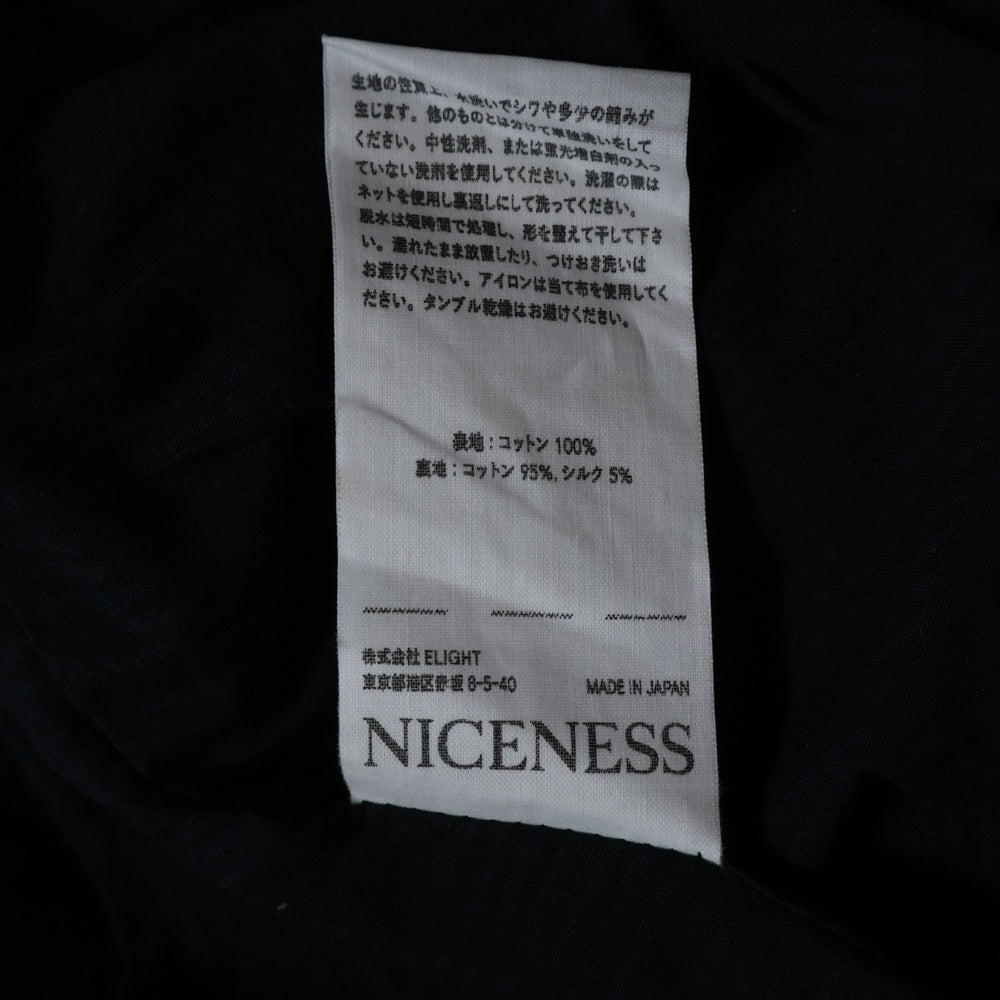 NICENESS(ナイスネス) 26SS MIRO Rover Blazer 5B ミロ ローバーブレザー 5ボタンシングルコットンジャケット NN-0902B17 ネイビー