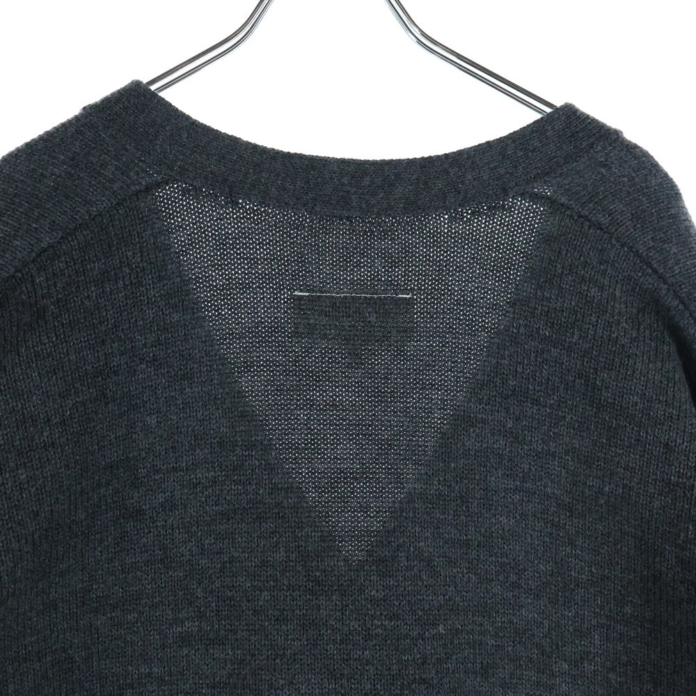 MM6 Maison Margiela(エムエムシックスメゾンマルジェラ) 26SS ツーインワン ニット カーディガン グレー/ホワイト SH0HP0012 M13206