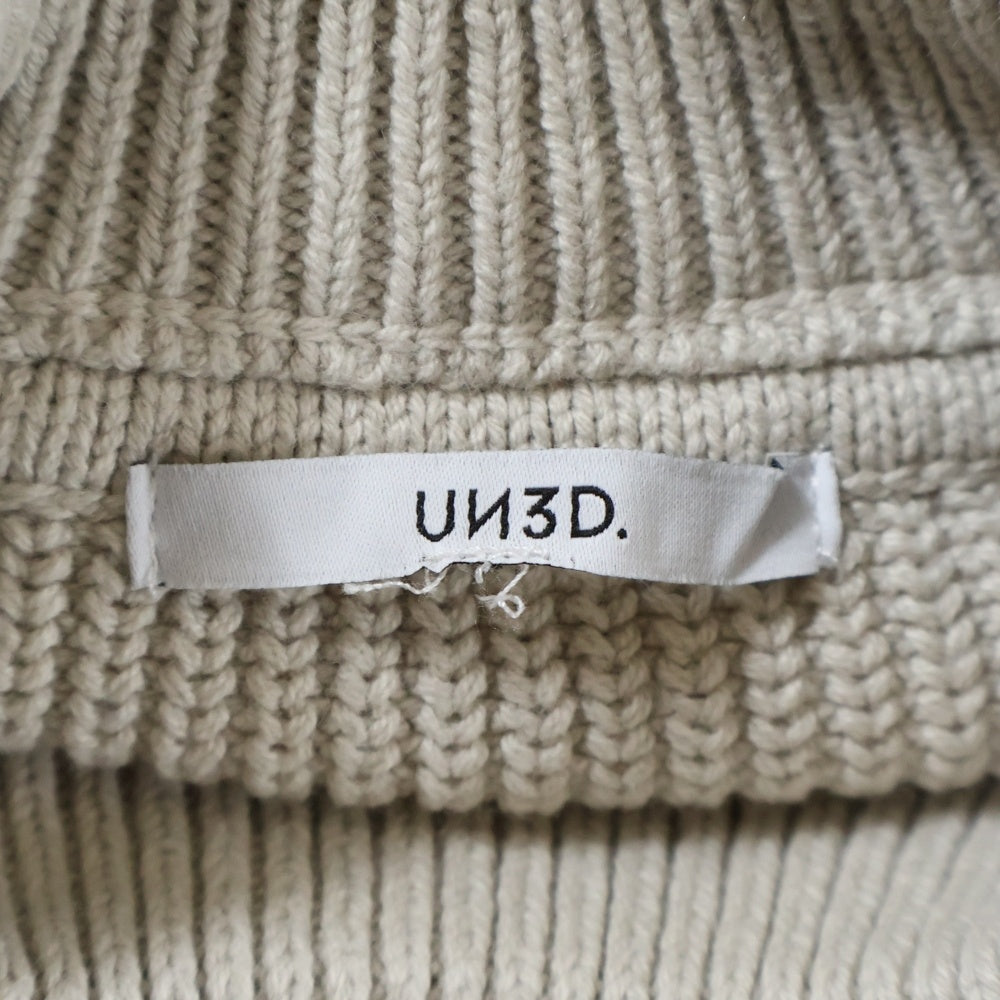 UN3D.(アンスリード) ケーブルショートニット クロップド セーター 522312600301 ベージュ レディース