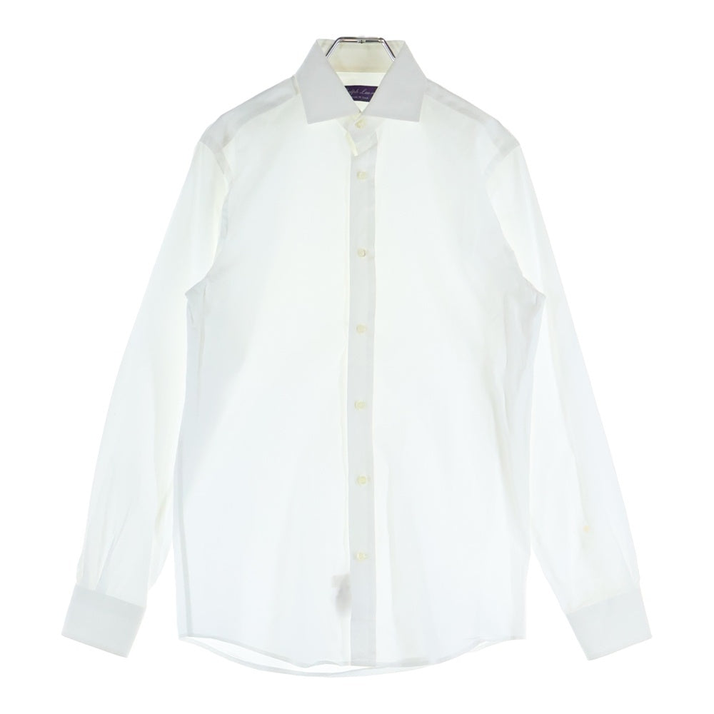 RALPH LAUREN PURPLE LABEL(ラルフローレン パープルレーベル) 90s 無地デザイン ボタンダウン 長袖シャツ ホワイト