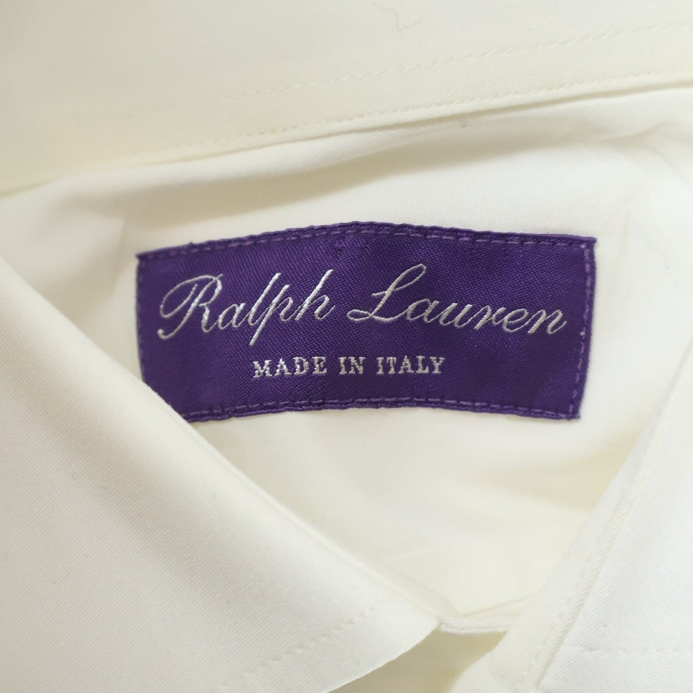 RALPH LAUREN PURPLE LABEL(ラルフローレン パープルレーベル) 90s 無地デザイン ボタンダウン 長袖シャツ ホワイト