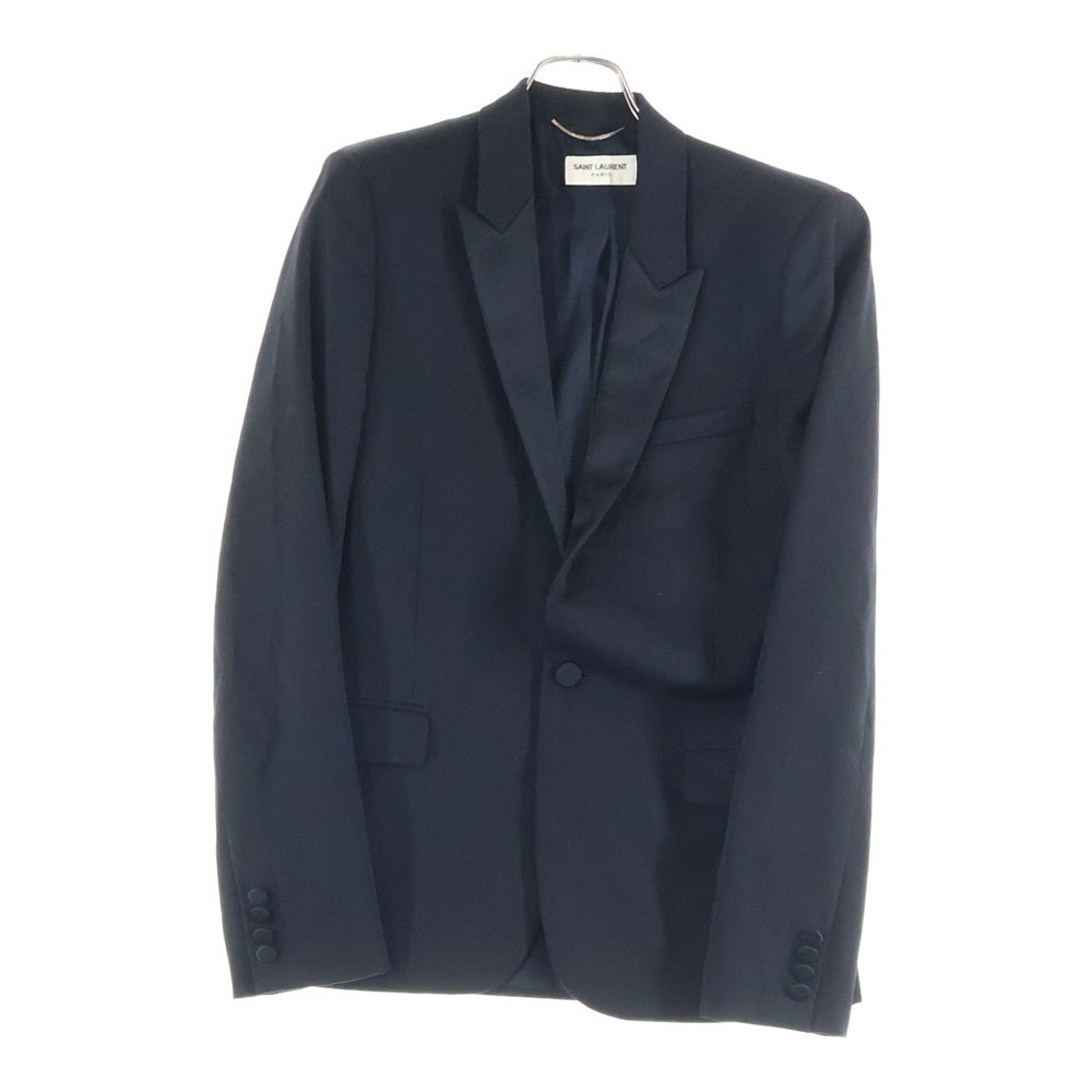 SAINT LAURENT PARIS(サンローランパリ) 切り替えデザイン セットアップ テーラードジャケット スラックス トラウザーズパンツ ブラック