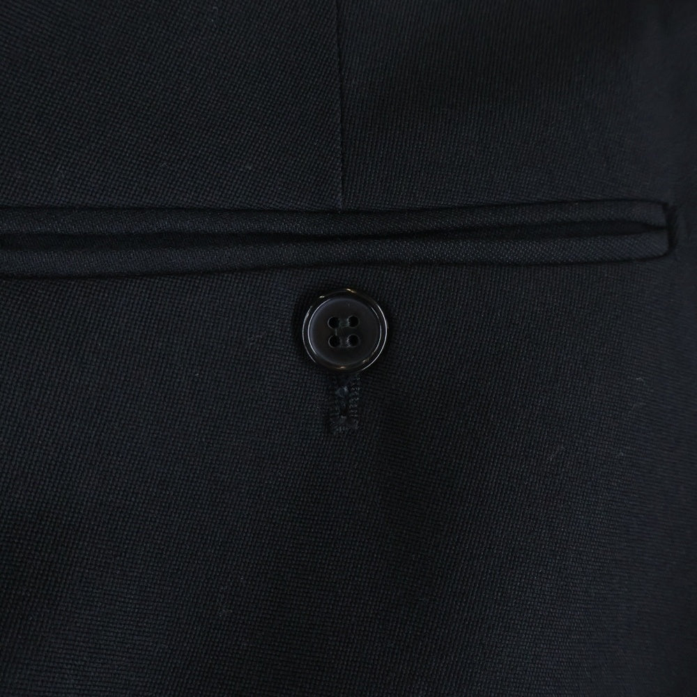 SAINT LAURENT PARIS(サンローランパリ) 切り替えデザイン セットアップ テーラードジャケット スラックス トラウザーズパンツ ブラック