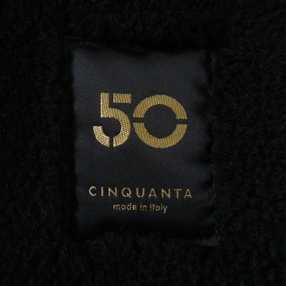 Cinquanta(チンクアンタ) ムートン ボア フライトジャケット アウター H-907 ブラック