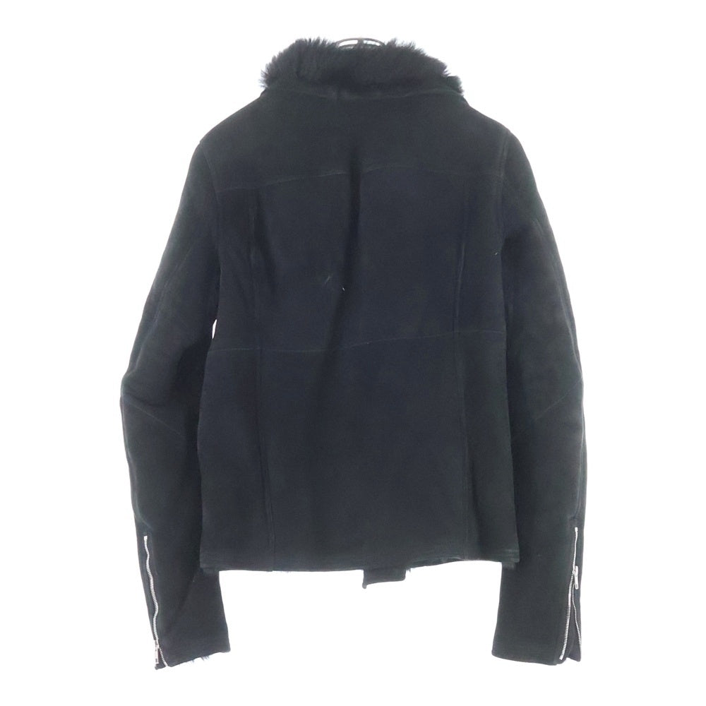 Rick Owens(リックオウエンス) 15AW ラムレザー ムートンシェアリング ファージャケット アウター RU15F7787-LSHV ブラック