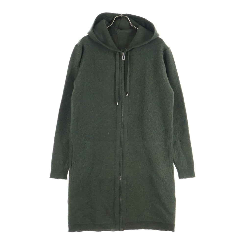 Christian Dior(クリスチャンディオール) フード付き ウール ジップアップ ニット カーディガン 233M254AT510 カーキ
