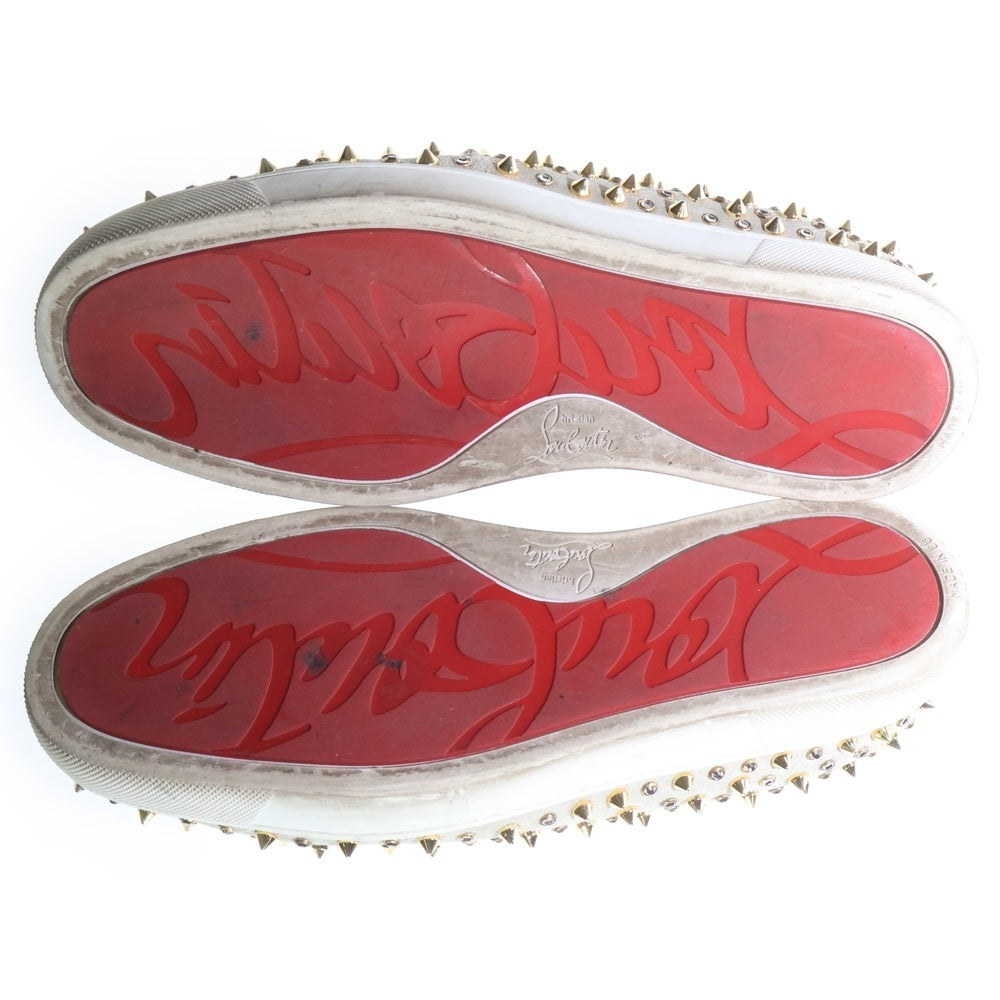 CHRISTIAN LOUBOUTIN(クリスチャンルブタン) ローラーボート スタッズデザイン シューズ ベージュ/ゴールド